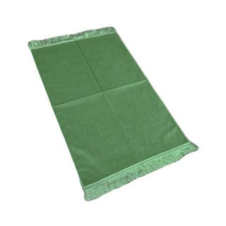 Tapis de Prière de Luxe - Couleur Vert Pistache Unis - Adulte - 73 x 110 cm
