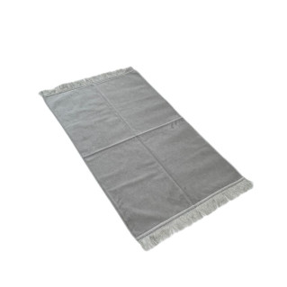 Tapis de Prière de Luxe - Couleur Gris Clair Unis - Adulte - 73 x 110 cm