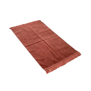 Tapis de Prière de Luxe - Couleur Saumon Unis - Adulte - 73 x 110 cm