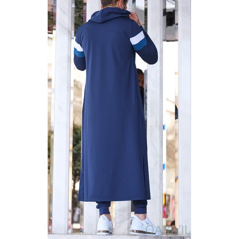 Qamis Capuche Bleu Nuit Qaba'il : Trial Qamis Capuche Bleu Nuit Qaba'il : Trial