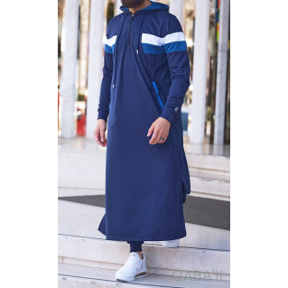 Qamis Capuche Bleu Nuit Qaba'il : Trial