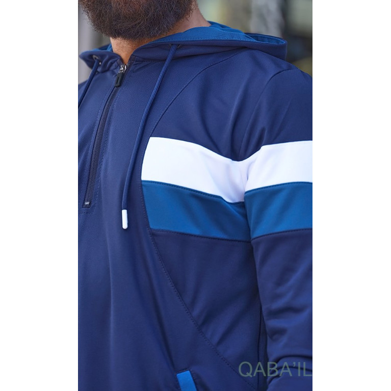 Qamis Capuche Bleu Nuit Qaba'il : Trial Qamis Capuche Bleu Nuit Qaba'il : Trial