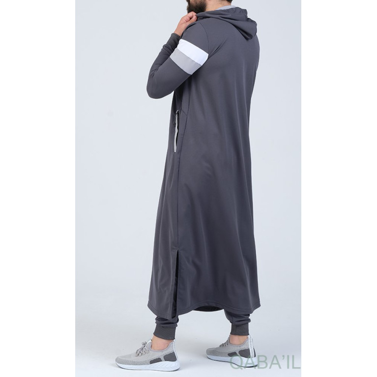 Qamis Capuche Anthracite Qaba'il : Trial Qamis Capuche Anthracite Qaba'il : Trial