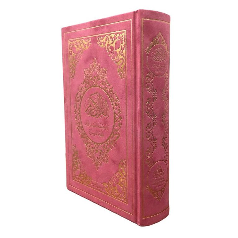 Le Noble Coran Corail Doré - Edition de Luxe Couverture Daim - Index des Sourates - Français-Arabe - Orientica