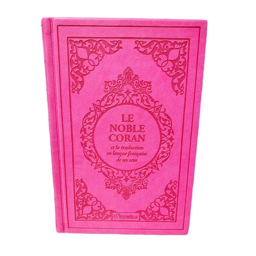 Le Noble Coran Corail Doré - Edition de Luxe Couverture Daim - Index des Sourates - Français-Arabe - Orientica