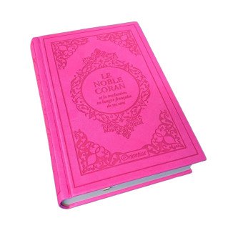 Le Noble Coran Daim Rose - Edition de Luxe Couverture Daim - Index des Sourates - Français-Arabe - Orientica