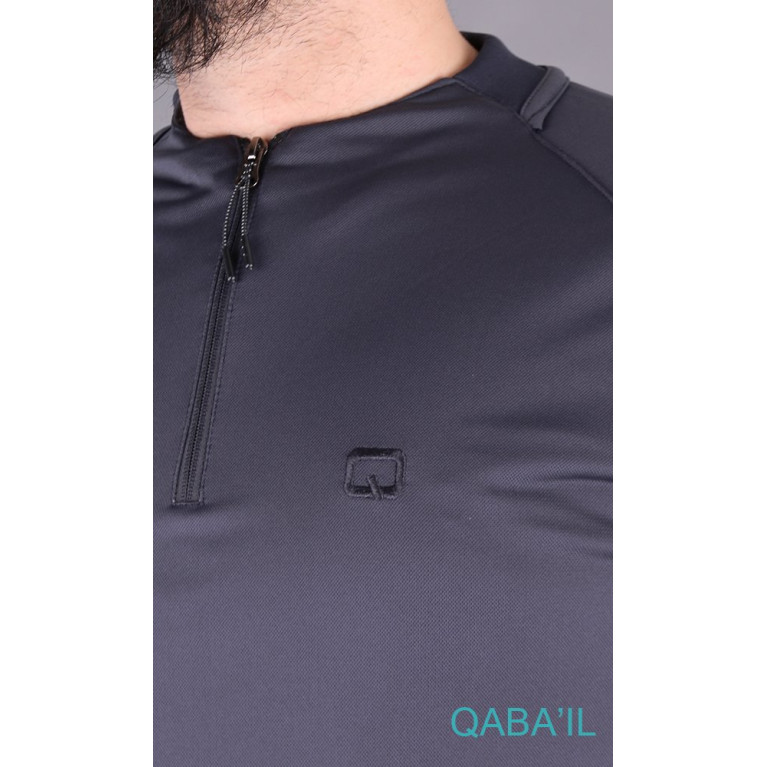 Qamis Long avec Saroual - Gris Anhtracite - Qaba'il : Longline 