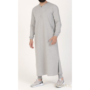 Qamis Long - Gris Clair - Qaba'il : Jersey