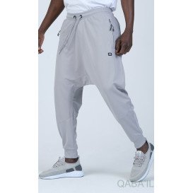 Sarouel Jogging - Tissu Léger - Coupe Semi Droite - Gris Clair Qaba'il : Sarouel Léger CSD
