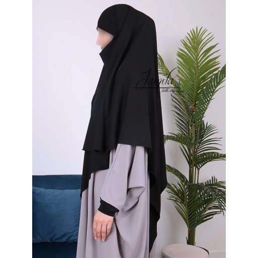 Khimar - Noir - Microfibre Léger - Jamila Khimar - Noir - Microfibre Léger - Jamila