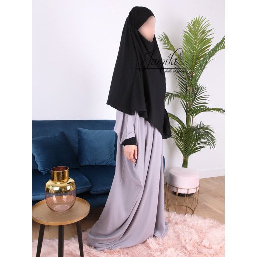  Khimar - Noir - Microfibre Léger - Jamila