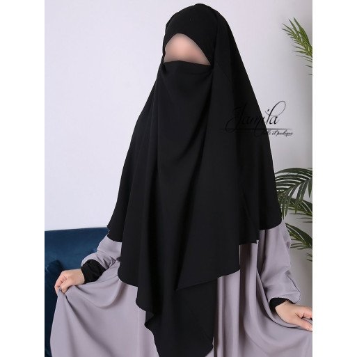  Khimar - Noir - Microfibre Léger - Jamila