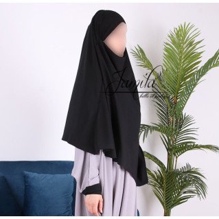  Khimar - Noir - Microfibre Léger - Jamila