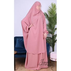 JIlbab 2 Pièces - Vieux Rose - Microfibre Léger - Jamila