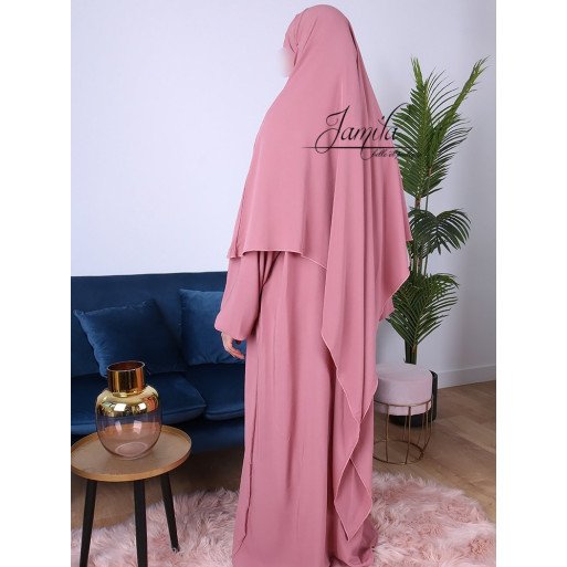  Khimar - Vieux Rose - Microfibre Léger - Jamila