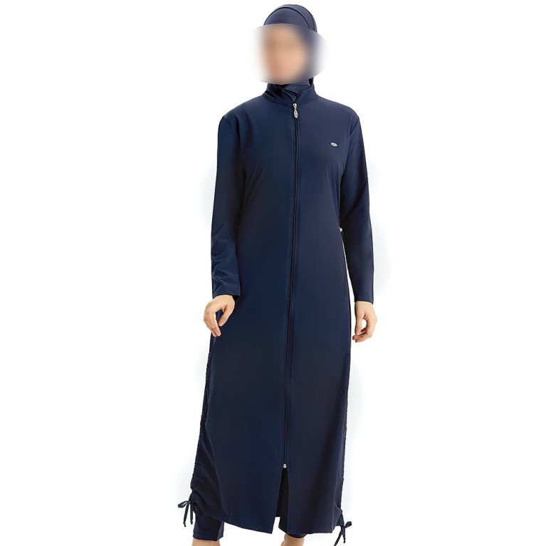 Maxi Burkini - Bleu Nuit - Façon Abaya - Plage et Sport