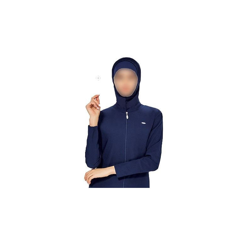 Maxi Burkini - Bleu Nuit - Façon Abaya - Plage et Sport