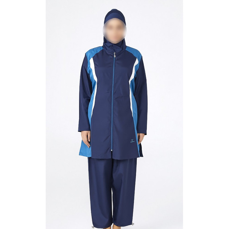 Burkini Ample Imperméable - Bleu - Plage et Sport