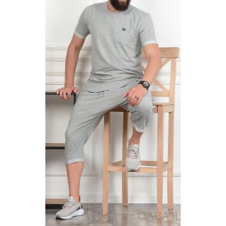 Sarouel et T-shirt gris clair, ensemble Qaba'il : Nautik New 2021