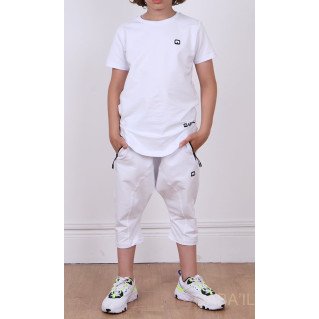 Ensemble Nautik Kid - Blanc - Sarouel + T-Shirt de 3 à 16 ans - Qaba'il