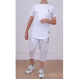 Ensemble Nautik Kid - Blanc - Sarouel + T-Shirt de 3 à 16 ans - Qaba'il