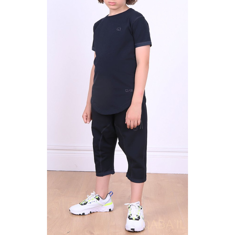 Ensemble Nautik Kid - Noir - Sarouel + T-Shirt de 3 à 16 ans - Qaba'il