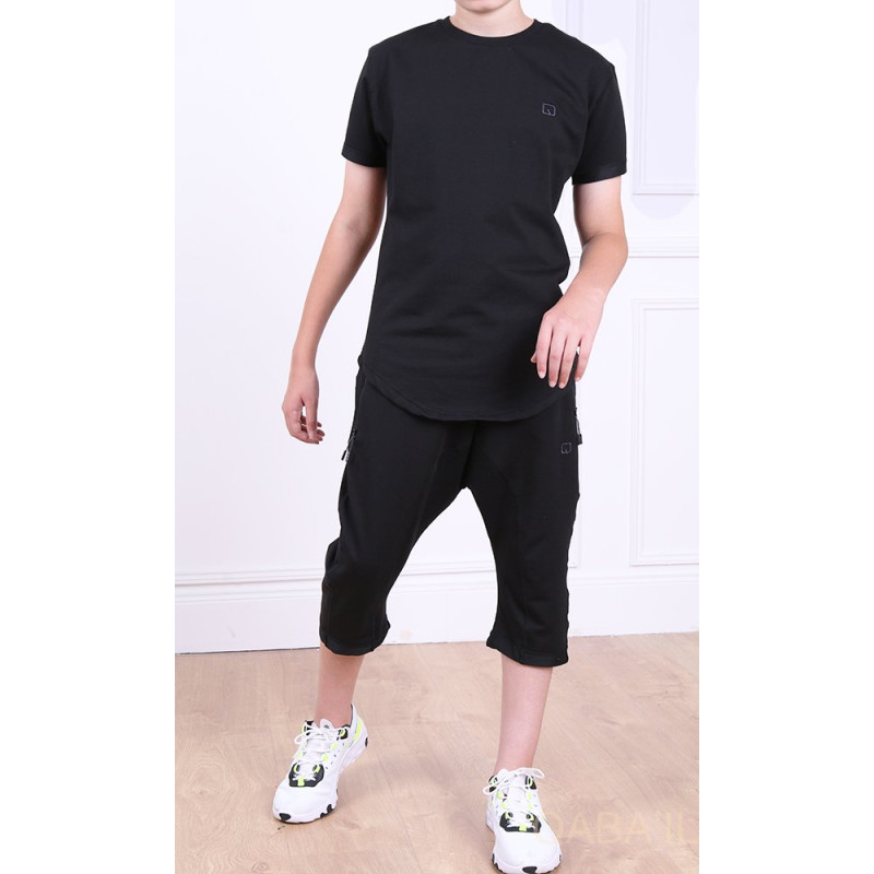Ensemble Nautik Kid - Noir - Sarouel + T-Shirt de 3 à 16 ans - Qaba'il