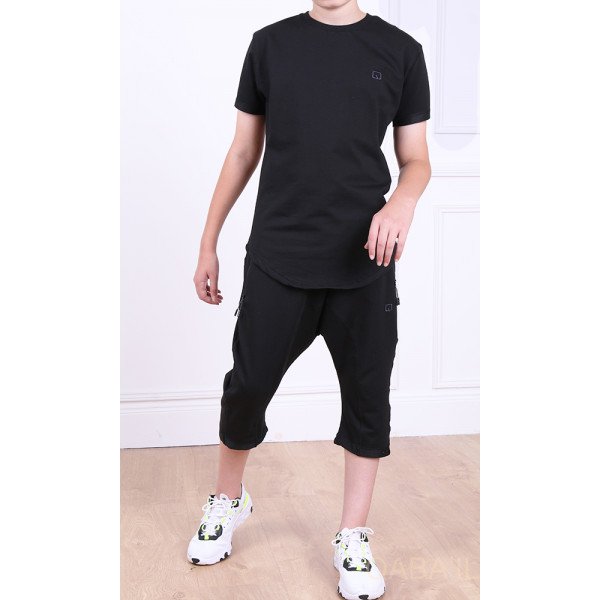 Ensemble Nautik Kid - Noir - Sarouel + T-Shirt de 3 à 16 ans - Qaba'il