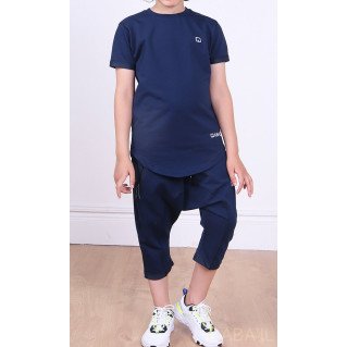 Ensemble Nautik Kid - Indigo - Sarouel + T-Shirt de 3 à 16 ans - Qaba'il