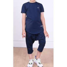 Ensemble Nautik Kid - Indigo - Sarouel + T-Shirt de 3 à 16 ans - Qaba'il