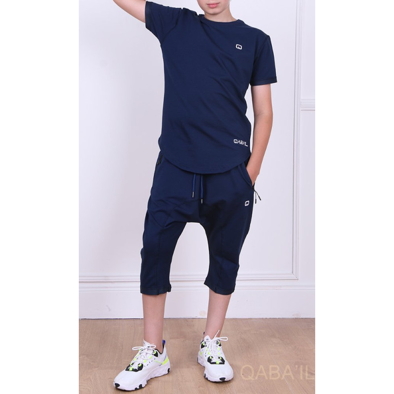 Ensemble Nautik Kid - Bleu Nuit - Sarouel + T-Shirt de 3 à 16 ans - Qaba'il Ensemble Nautik Kid - Bleu Nuit - Sarouel + T-Shirt de 3 à 16 ans - Qaba'il
