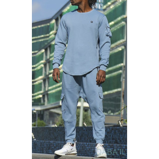 Ensemble Sarouel et Sweat Bleu Azur, Survêtement Qaba'il : Sniper