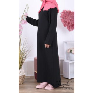 Abaya Fille Microfibre Enfant - Noir - Jamila