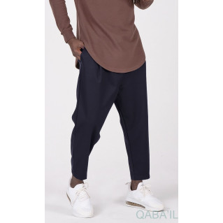 Sarouel Pantalon à Pince - Bleu Nuit - Qaba'il : Classik