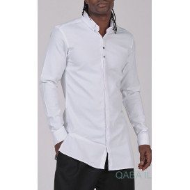 Chemise Longue Gaufrée - Ecru - Qaba'il 