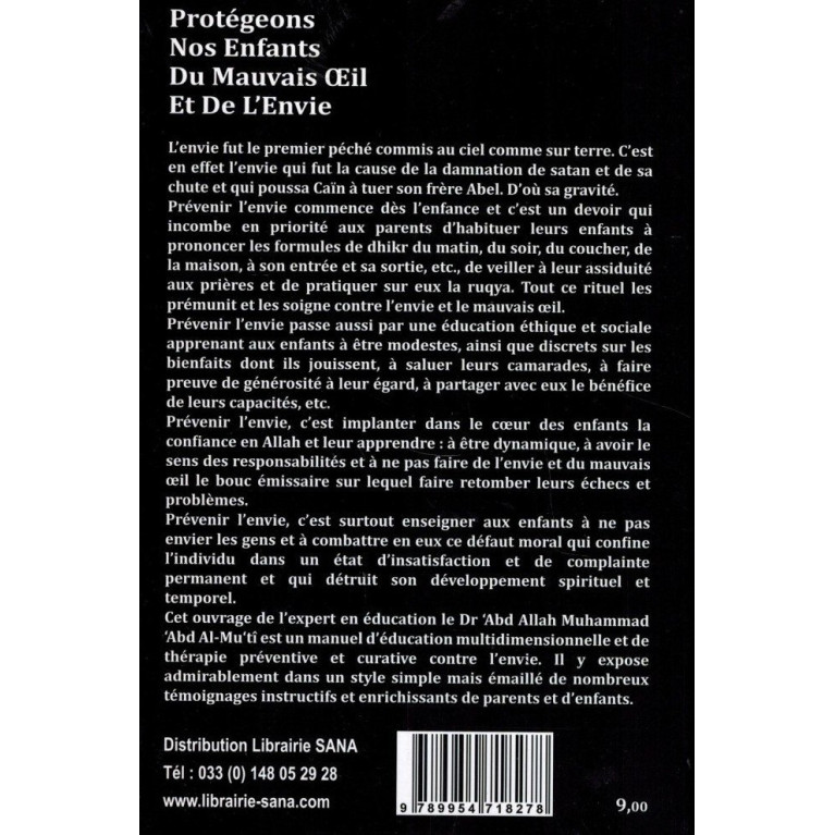 Protégeons nos Enfants de L'Envie et du Mauvais Œil - Dr Abdallah Abd Al-Mu'ti – Edition Al Madina