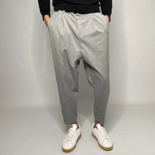 Sarouel Classe Oversize Fuselé Gris Clair - Sahabi Sarouel Classe Oversize Fuselé Gris Clair - Sahabi