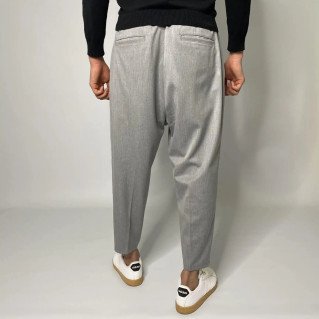 Sarouel Classe Oversize Fuselé Gris Clair - Sahabi Sarouel Classe Oversize Fuselé Gris Clair - Sahabi