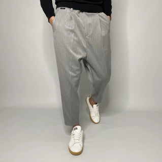 Sarouel Classe Oversize Fuselé Gris Clair - Sahabi