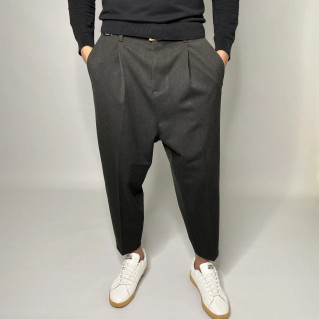 Sarouel Classe Oversize Fuselé Noir Chiné - Sahabi Sarouel Classe Oversize Fuselé Noir Chiné - Sahabi