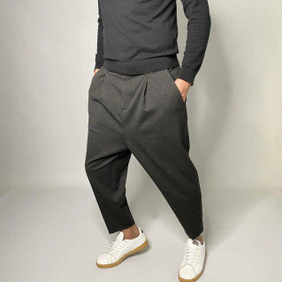 Sarouel Classe Oversize Fuselé Noir Chiné - Sahabi Sarouel Classe Oversize Fuselé Noir Chiné - Sahabi