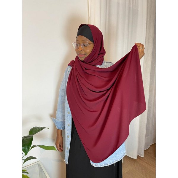 Voile Soie de Médine - Sublime - Bordeaux - n°10