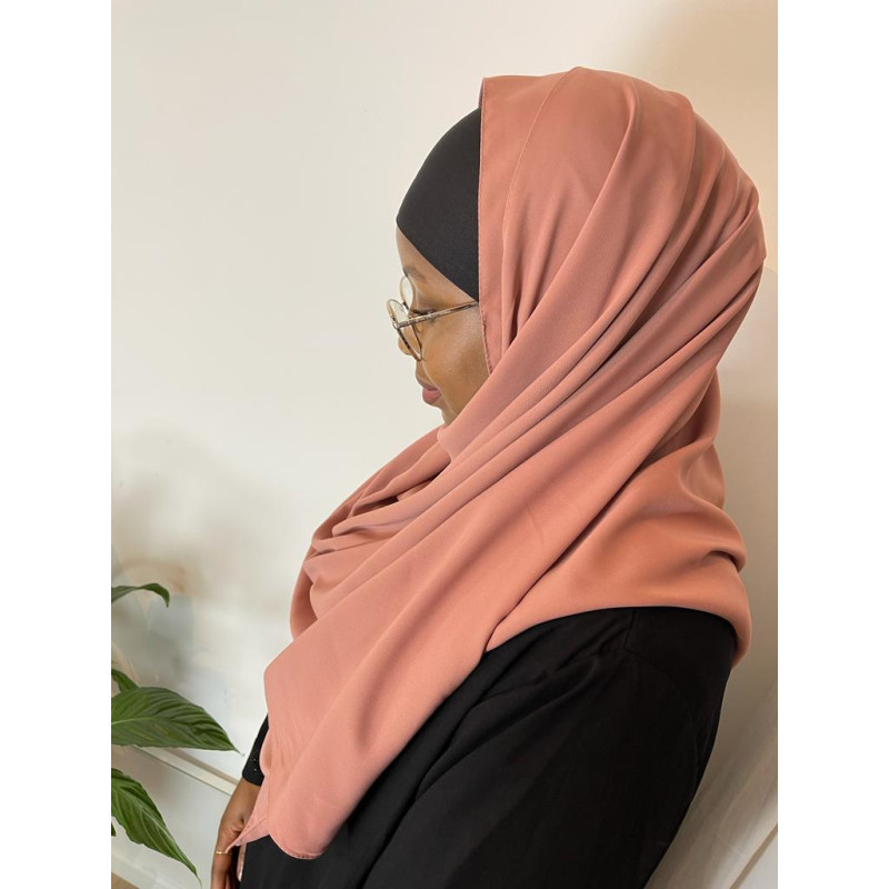 Blouse Dégriffée En Voile De Soie Rose - Épaules Dénudées - Taille Jusqu'à 42