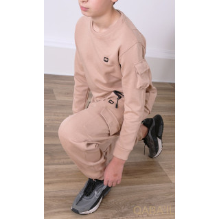 Ensemble Sniper Kid & Teen - Beige - Sarouel + Haut de 3 à 16 ans - Qaba'il Ensemble Sniper Kid & Teen - Beige - Sarouel + Haut de 3 à 16 ans - Qaba'il