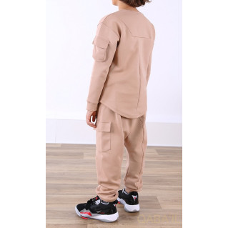 Ensemble Sniper Kid & Teen - Beige - Sarouel + Haut de 3 à 16 ans - Qaba'il Ensemble Sniper Kid & Teen - Beige - Sarouel + Haut de 3 à 16 ans - Qaba'il