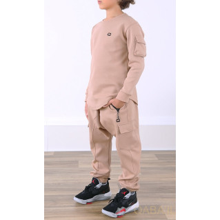 Ensemble Sniper Kid & Teen - Beige - Sarouel + Haut de 3 à 16 ans - Qaba'il Ensemble Sniper Kid & Teen - Beige - Sarouel + Haut de 3 à 16 ans - Qaba'il