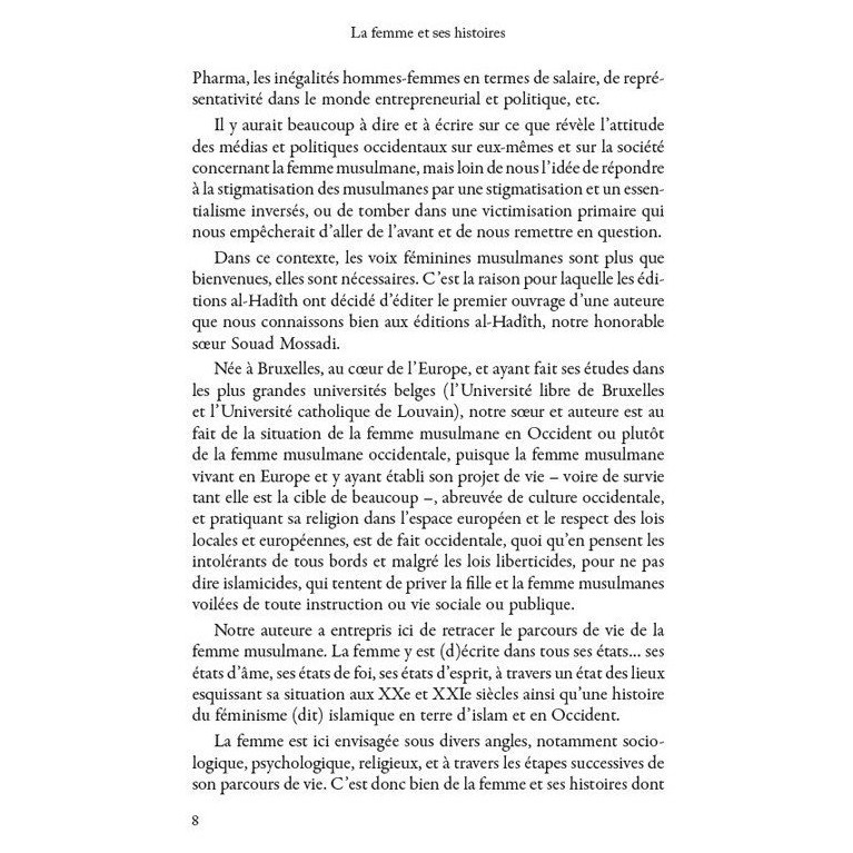 La Femme et ses Histoires à la Recherche du Bonheur aux Sources de la Foi - Souad Mossadi - Edition Al Hadith