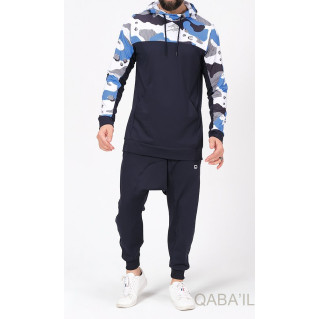 Survêtement Bleu Nuit - Sarouel + Sweat Capuche - Qaba'il : Army NG