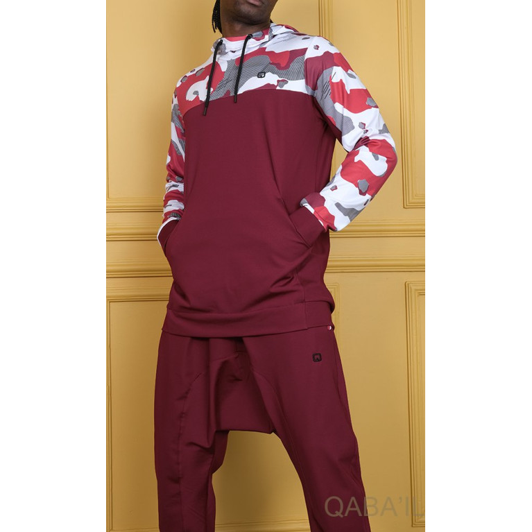 Survêtement Bordeaux - Sarouel + Sweat Capuche - Qaba'il : Army NG