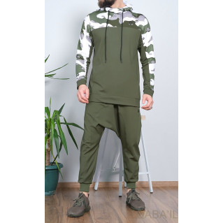 Survêtement Kaki - Sarouel + Sweat Capuche - Qaba'il : Army NG Survêtement Kaki - Sarouel + Sweat Capuche - Qaba'il : Army NG